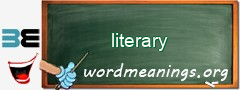 WordMeaning blackboard for literary